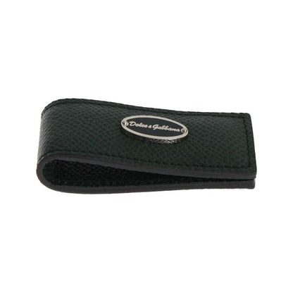 Dolce & Gabbana Green Leather Magnet Money Clip Dolce & Gabbana