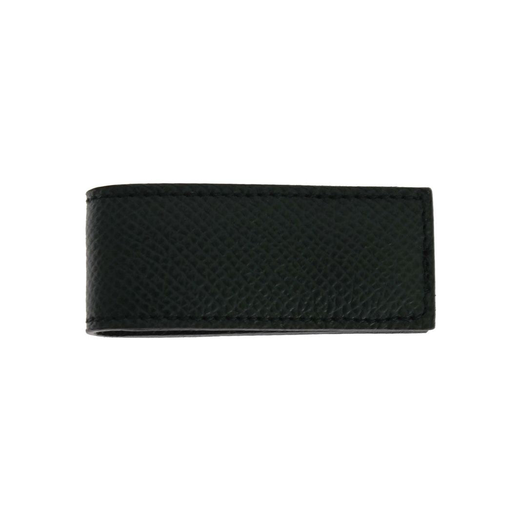 Dolce & Gabbana Green Leather Magnet Money Clip Dolce & Gabbana