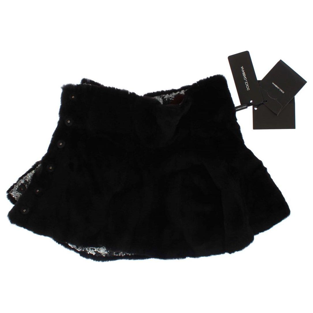 优雅花卉亮片皮草围巾