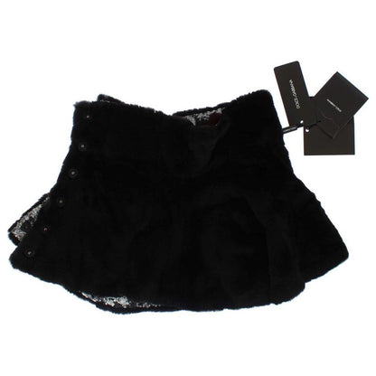 Dolce & Gabbana Silver Sequined Floral Weasel Fur Shoulder Scarf Wrap Dolce & Gabbana