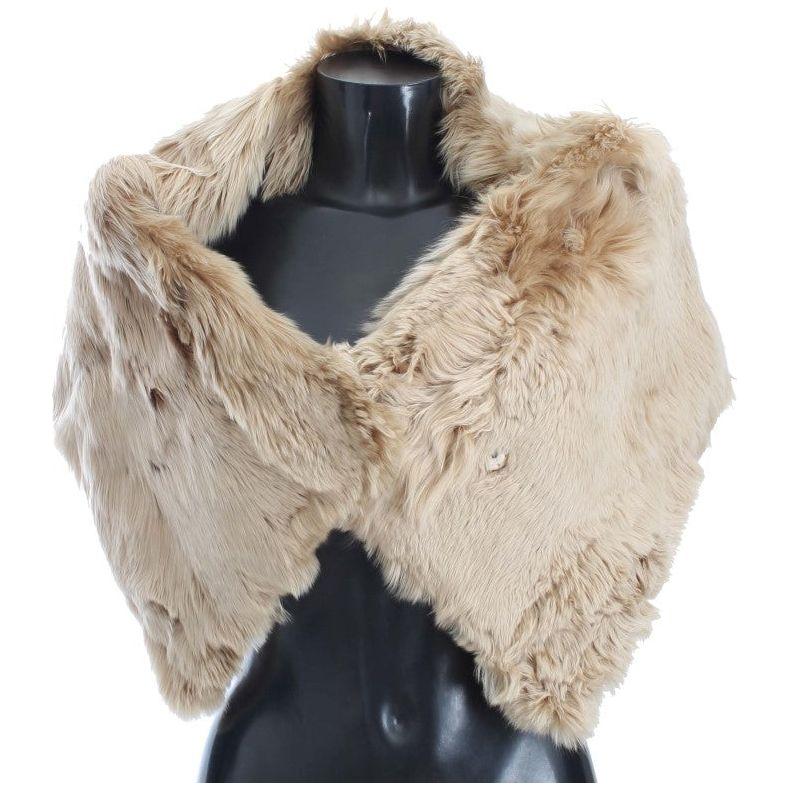 Dolce & Gabbana Beige Alpaca Collar Scarf Dolce & Gabbana