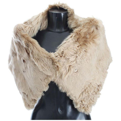Dolce & Gabbana Beige Alpaca Collar Scarf Dolce & Gabbana