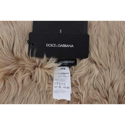 Dolce & Gabbana Beige Alpaca Collar Scarf Dolce & Gabbana