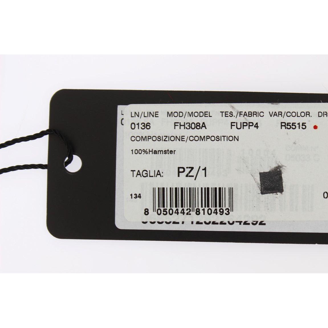 奢华波尔多毛皮连帽围巾