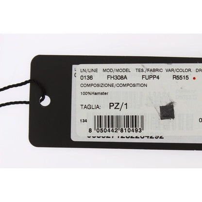 Dolce & Gabbana Bordeaux Hamster Fur Crochet Hood Scarf Hat Dolce & Gabbana