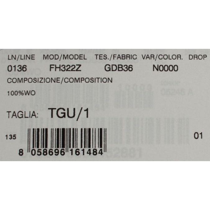 优雅黑色花朵羊毛钟形帽