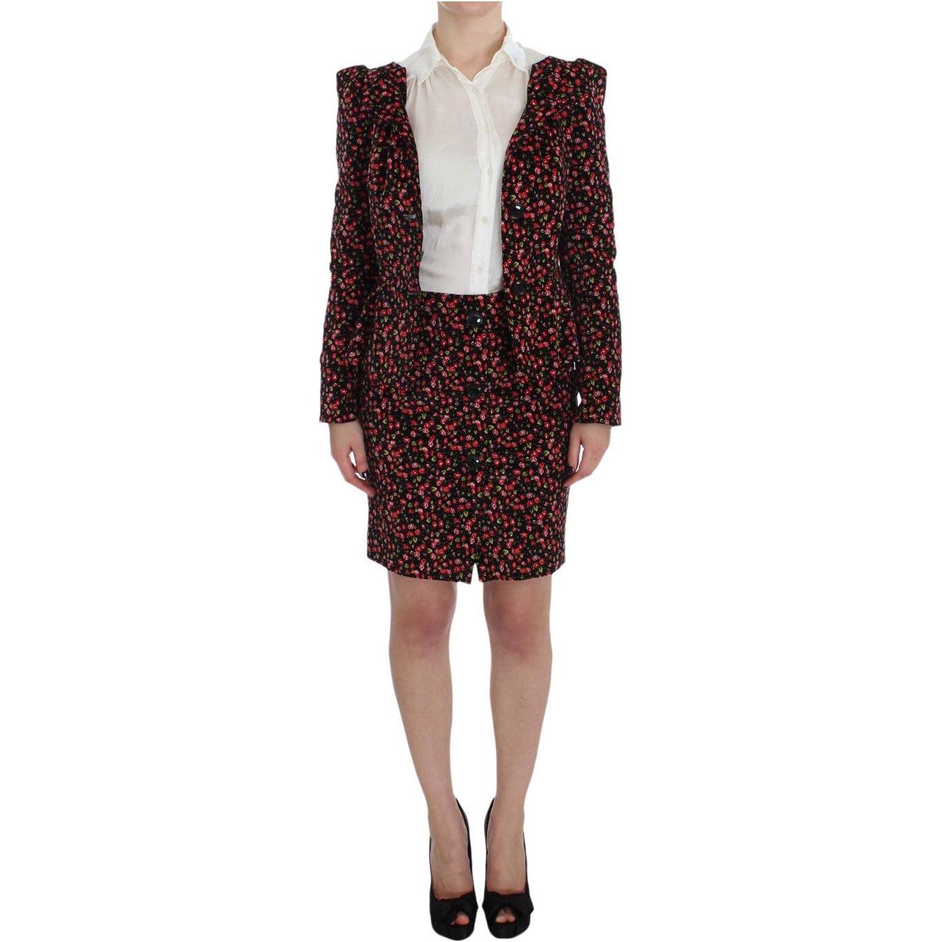 BENCIVENGA Elegant Floral Two-Piece Skirt Suit Set Skirt Suit BENCIVENGA