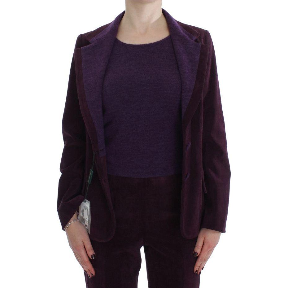 BENCIVENGA Purple Wool Suit T-Shirt Set BENCIVENGA