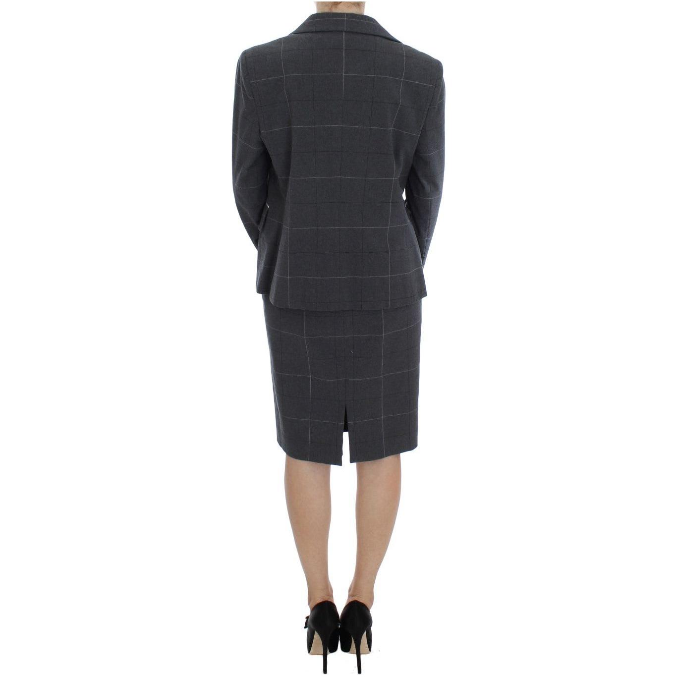 BENCIVENGA Gray Stretch Sheath Dress Suit Set Suit