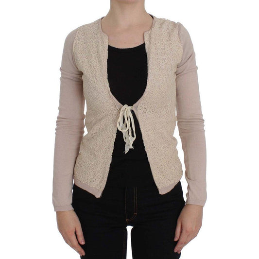 PINK MEMORIES Pink Floral Lace Wrap Sweater 1728,67345645728,Cardigans - Sweaters - Clothing,Clothing,IT42|M,Material: 100% Cotton,New with tags,Pink,PINK MEMORIES,Sweaters - Clothing,Sweaters - Women - Clothing,Women,Women - Clothing