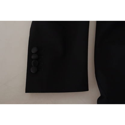 Dolce & Gabbana Black Double Breasted Coat Blazer Jacket