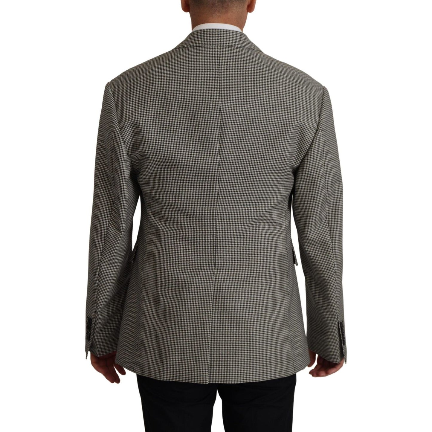 Dolce & Gabbana Gray Checkered Single Breasted Jacket Blazer 1728,67345645728,Blazers - Men - Clothing,Blazers - Suits & Blazers - Clothing,Clothing,Dolce & Gabbana,Gray,IT48 | M,Material: 100% Virgin Wool,Men,Men - Clothing,New with tags,Suits & Blazers