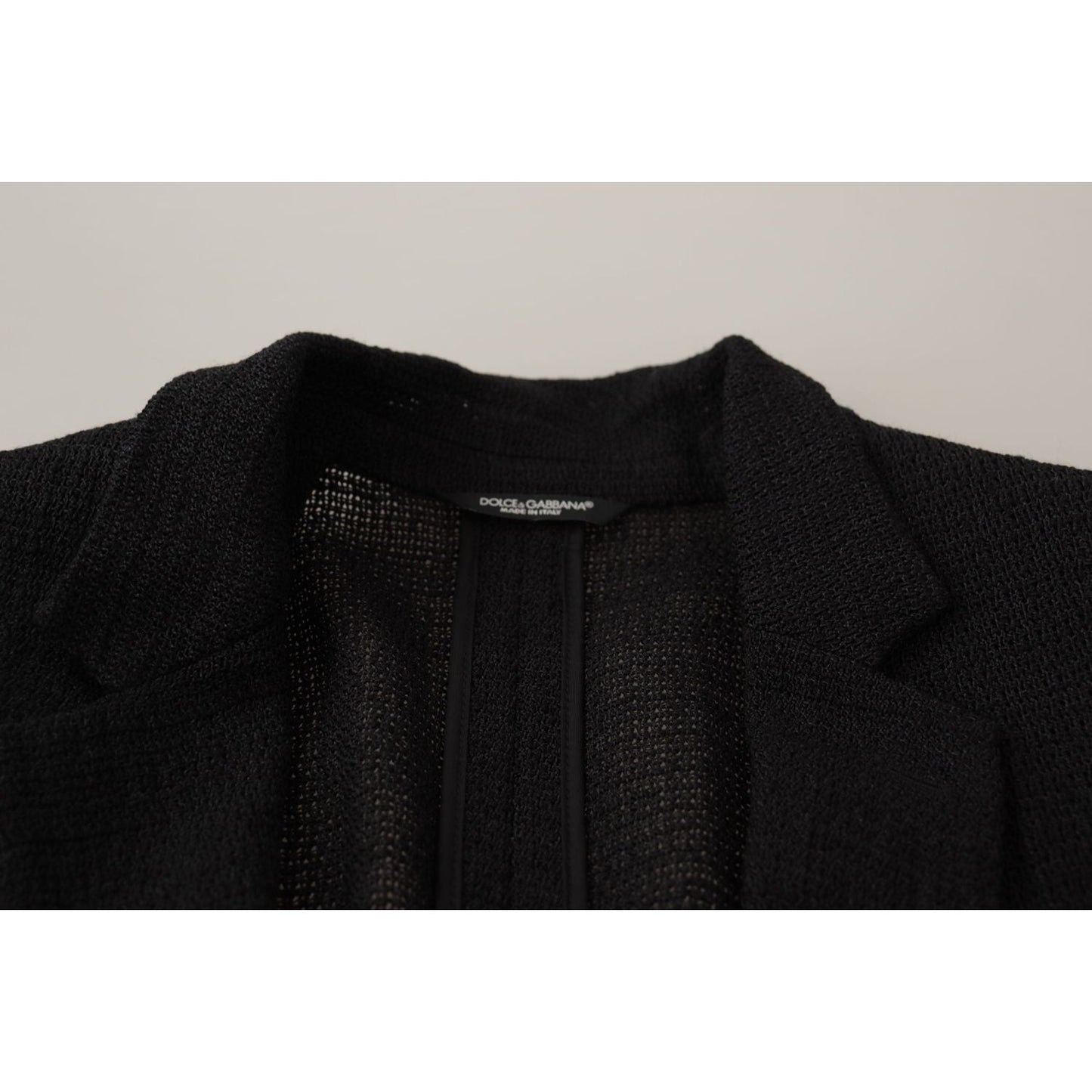 Dolce & Gabbana Black Single Breasted Coat Men Blazer 1% Nylon,1728,67345645728,Black,Blazers - Men - Clothing,Blazers - Suits & Blazers - Clothing,Clothing,Dolce & Gabbana,IT50 | L,Material: 99% Virgin Wool,Men,Men - Clothing,New with tags,Suits & Blazer