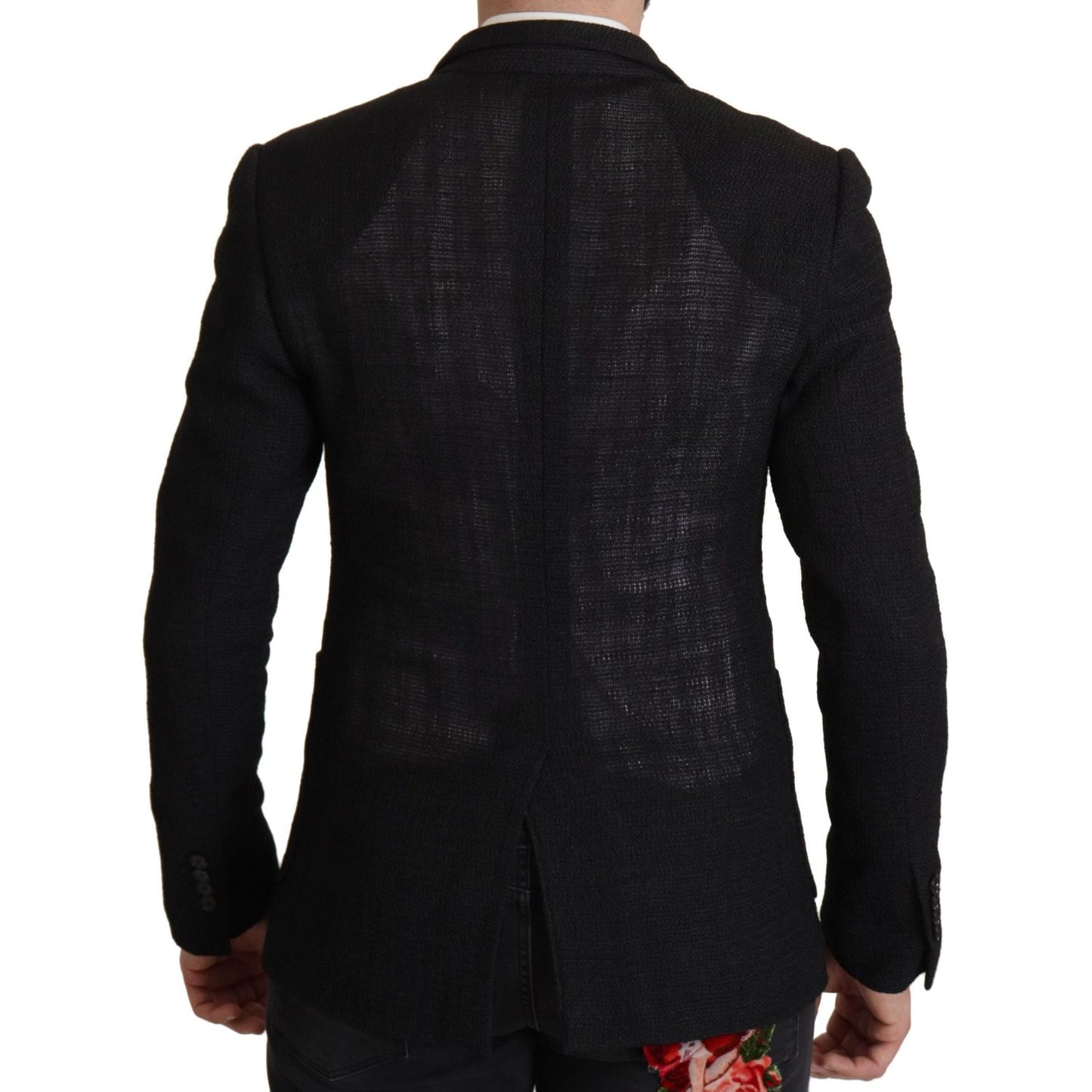Dolce & Gabbana Black Single Breasted Coat Men Blazer 1% Nylon,1728,67345645728,Black,Blazers - Men - Clothing,Blazers - Suits & Blazers - Clothing,Clothing,Dolce & Gabbana,IT50 | L,Material: 99% Virgin Wool,Men,Men - Clothing,New with tags,Suits & Blazer