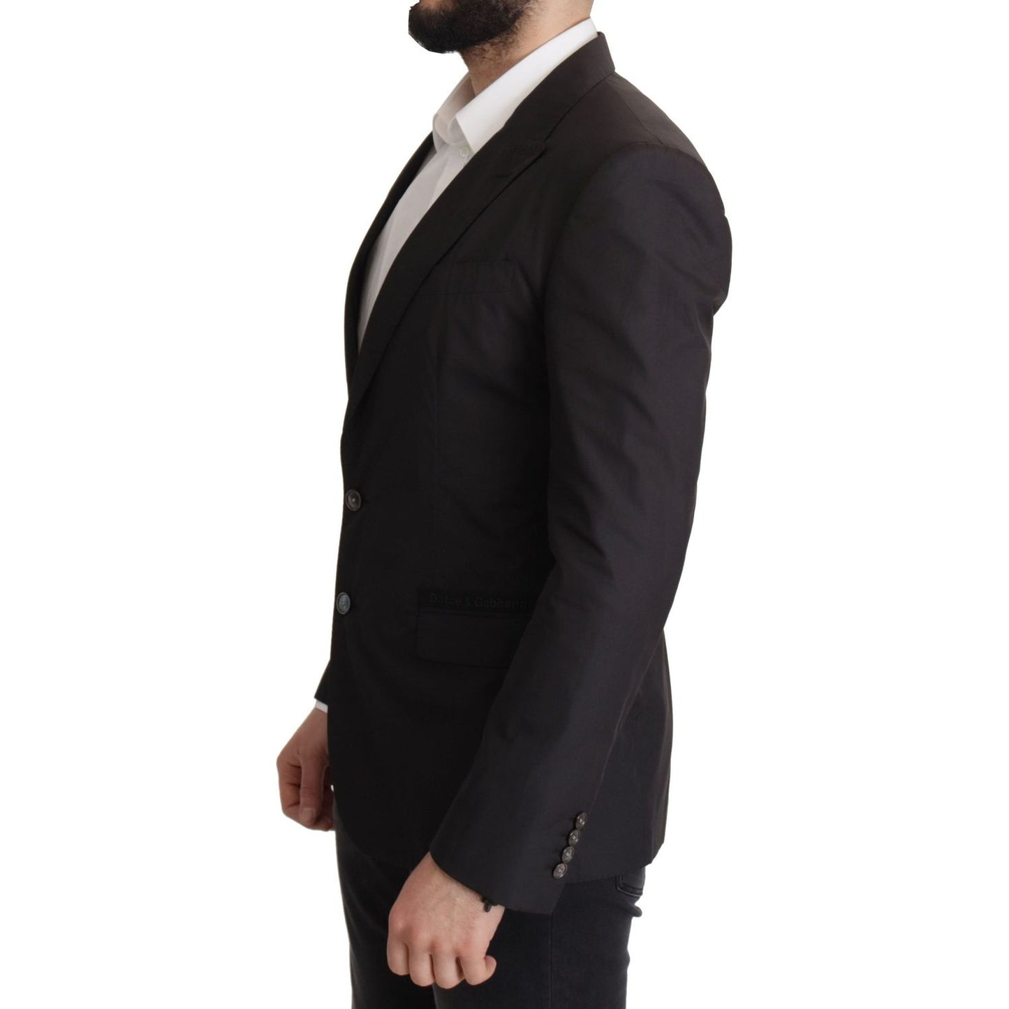 Dolce & Gabbana Black Single Breasted TAORMINA Breasted Blazer 1728,67345645728,Black,Blazers - Men - Clothing,Blazers - Suits & Blazers - Clothing,Clothing,Dolce & Gabbana,IT50 | L,Material: 100% Cotton,Men,Men - Clothing,New with tags,Suits & Blazers -