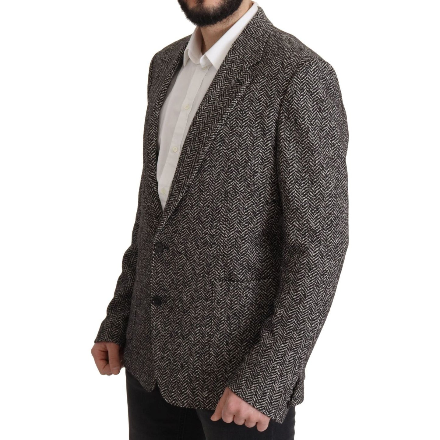 Dolce & Gabbana Gray Cotton Single Breasted Fantasy Blazer 1728,50% Wool,67345645728,Blazers - Men - Clothing,Blazers - Suits & Blazers - Clothing,Clothing,Dolce & Gabbana,Gray,IT44 | XS,Material: 50% Cotton,Men,Men - Clothing,New with tags,Suits & Blazer