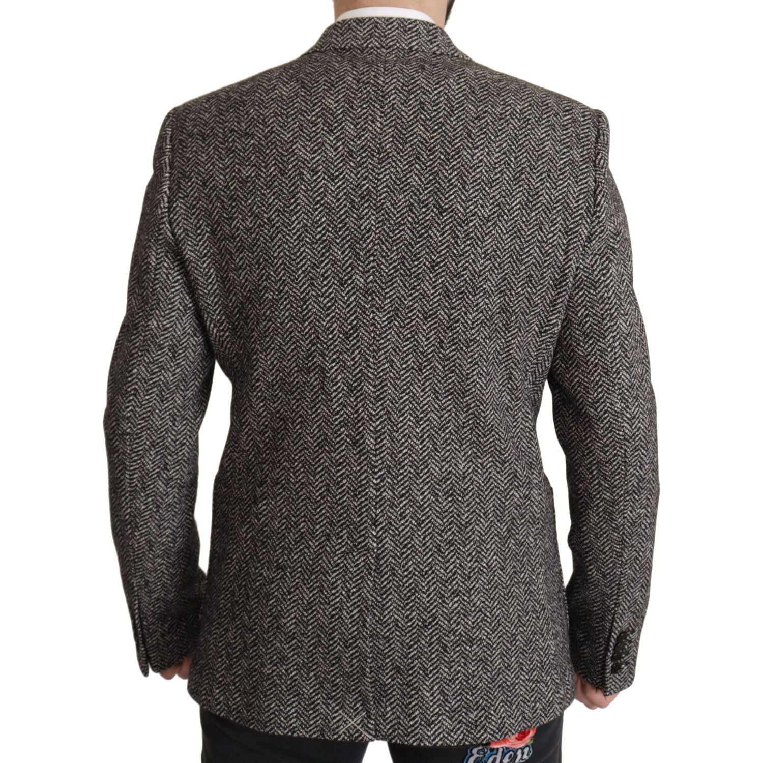 Dolce & Gabbana Gray Cotton Single Breasted Fantasy Blazer