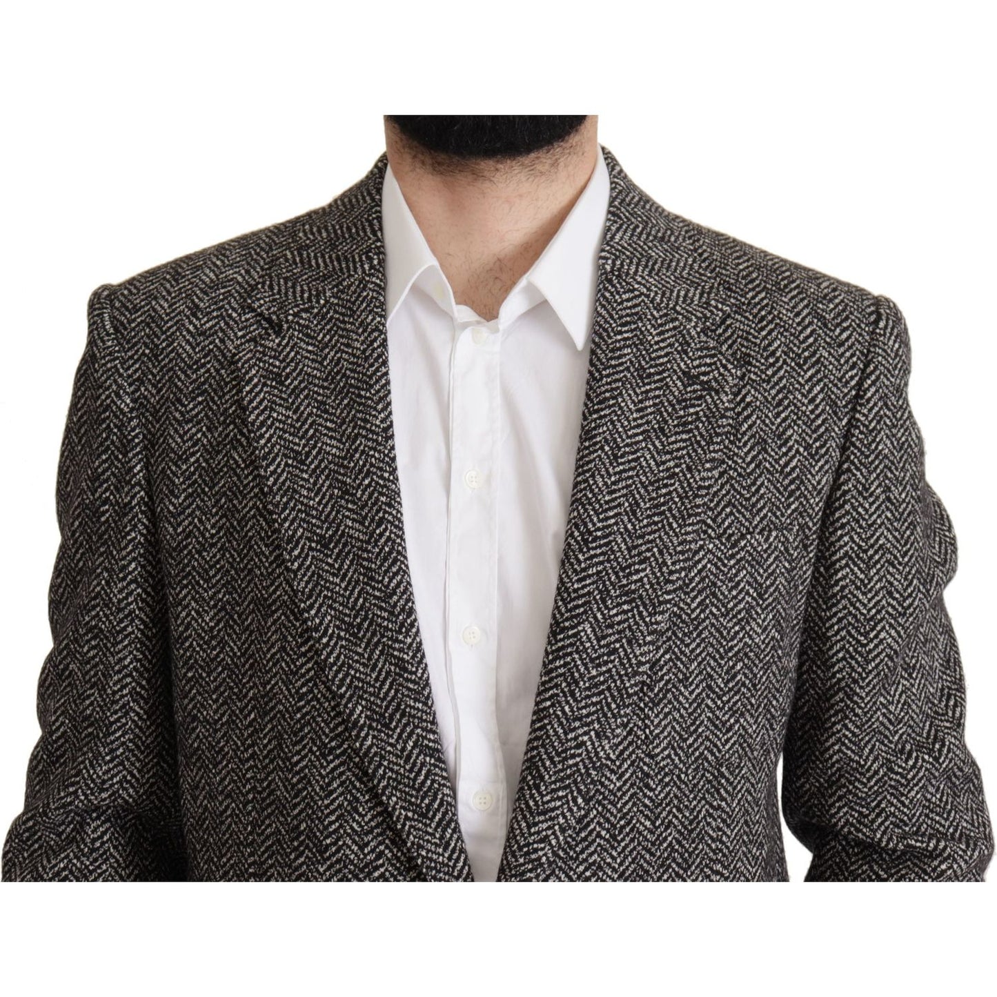 Dolce & Gabbana Gray Cotton Single Breasted Fantasy Blazer 1728,50% Wool,67345645728,Blazers - Men - Clothing,Blazers - Suits & Blazers - Clothing,Clothing,Dolce & Gabbana,Gray,IT44 | XS,Material: 50% Cotton,Men,Men - Clothing,New with tags,Suits & Blazer