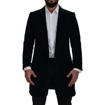 Dolce & Gabbana Black Cotton Cardigan Long Coat Men Jacket 1728,67345645728,Black,Blazers - Men - Clothing,Clothing,Coats - Jackets & Coats - Clothing,Dolce & Gabbana,IT46 | S,Jackets & Coats - Clothing,Material: 100% Cotton,Men,Men - Clothing,New with ta