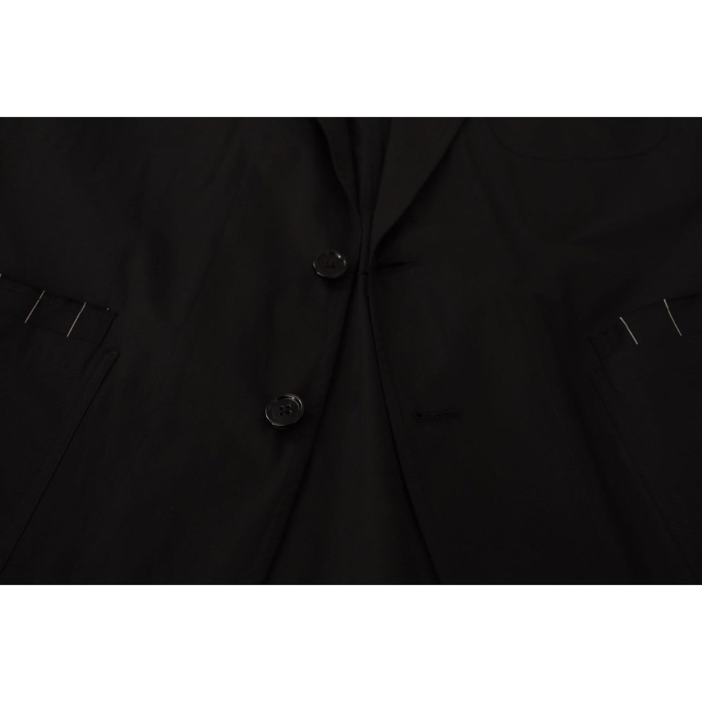 Dolce & Gabbana Elegant Black Cotton-Wool Blend Blazer Jacket Dolce & Gabbana