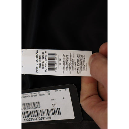 Dolce & Gabbana Dark Gray Houndstooth Polyester Bomber Jacket