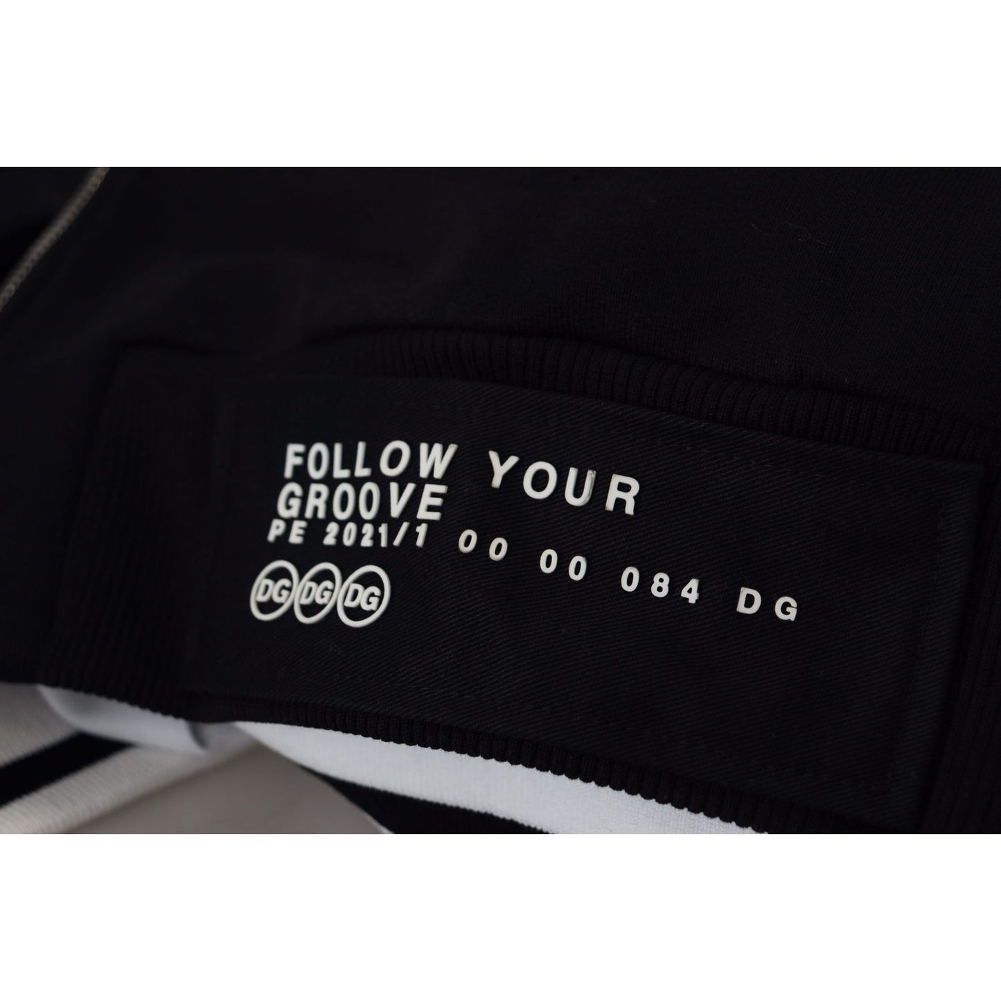 Dolce & Gabbana Black Polyester Hooded Full Zip Jacket