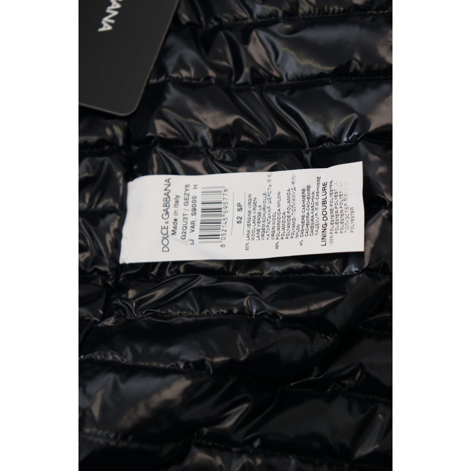 Dolce & Gabbana Black Wool Collared Full Zip Jacket