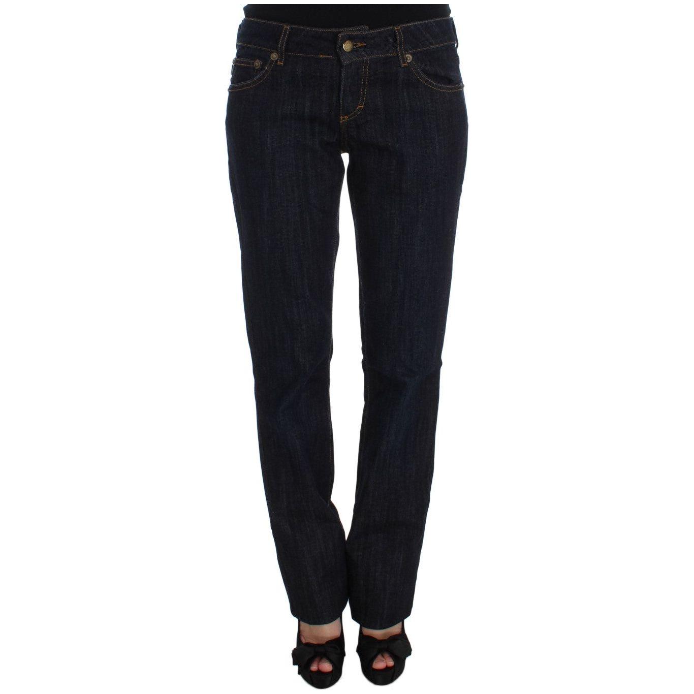Cavalli Blue Cotton Straight Fit Stretch Jeans 1728,2% Elastan,67345645728,Blue,Cavalli,Clothing,Jeans & Pants - Women - Clothing,Jeans Denim - Clothing,Material: 98% Cotton,New with tags,Straight-Leg Jeans - Jeans Denim - Clothing,W26,W34,Women,Women - C