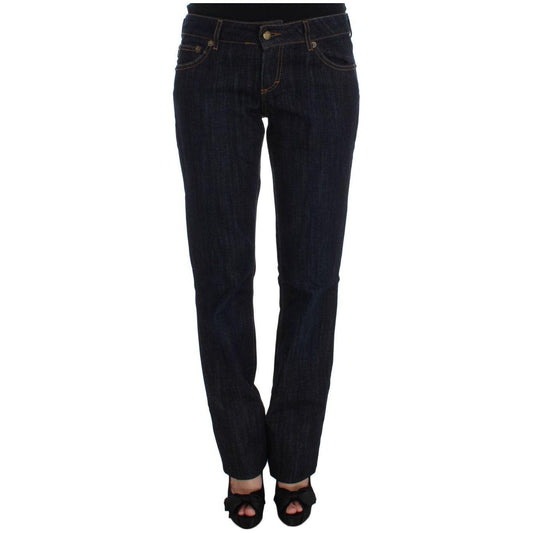 Cavalli Blue Cotton Straight Fit Stretch Jeans 1728,2% Elastan,67345645728,Blue,Cavalli,Clothing,Jeans & Pants - Women - Clothing,Jeans Denim - Clothing,Material: 98% Cotton,New with tags,Straight-Leg Jeans - Jeans Denim - Clothing,W26,W34,Women,Women - C