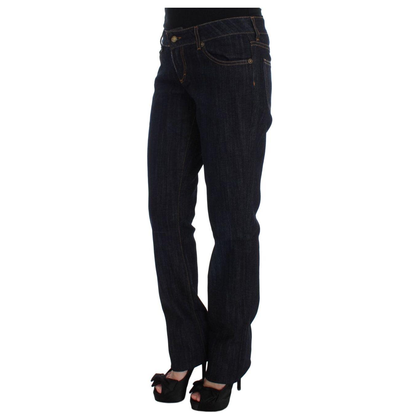 Cavalli Blue Cotton Straight Fit Stretch Jeans 1728,2% Elastan,67345645728,Blue,Cavalli,Clothing,Jeans & Pants - Women - Clothing,Jeans Denim - Clothing,Material: 98% Cotton,New with tags,Straight-Leg Jeans - Jeans Denim - Clothing,W26,W34,Women,Women - C