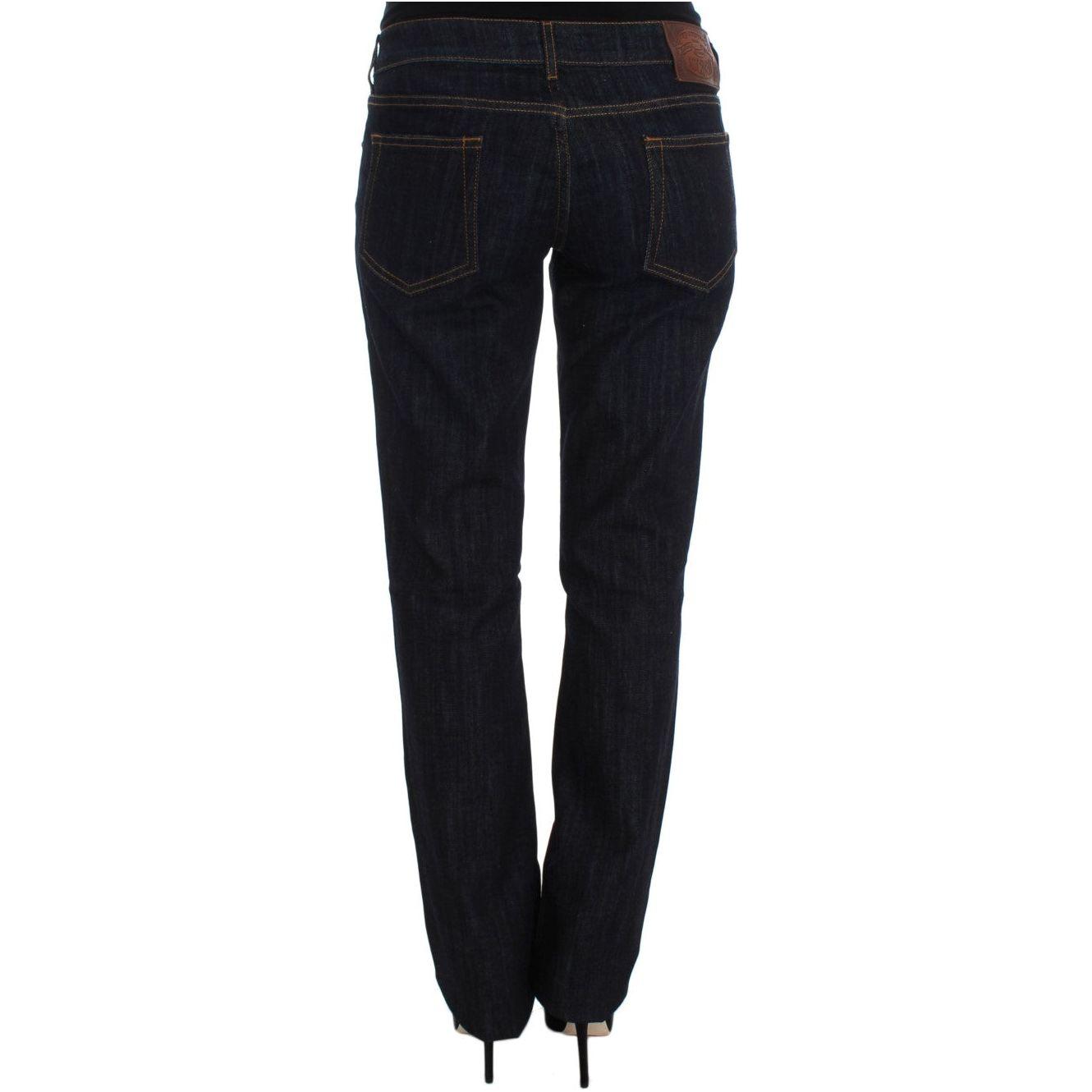Cavalli Blue Cotton Straight Fit Stretch Jeans 1728,2% Elastan,67345645728,Blue,Cavalli,Clothing,Jeans & Pants - Women - Clothing,Jeans Denim - Clothing,Material: 98% Cotton,New with tags,Straight-Leg Jeans - Jeans Denim - Clothing,W26,W34,Women,Women - C