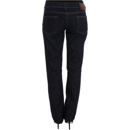 Cavalli Blue Cotton Straight Fit Stretch Jeans 1728,2% Elastan,67345645728,Blue,Cavalli,Clothing,Jeans & Pants - Women - Clothing,Jeans Denim - Clothing,Material: 98% Cotton,New with tags,Straight-Leg Jeans - Jeans Denim - Clothing,W26,W34,Women,Women - C
