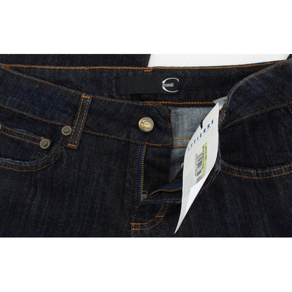 Cavalli Blue Cotton Straight Fit Stretch Jeans 1728,2% Elastan,67345645728,Blue,Cavalli,Clothing,Jeans & Pants - Women - Clothing,Jeans Denim - Clothing,Material: 98% Cotton,New with tags,Straight-Leg Jeans - Jeans Denim - Clothing,W26,W34,Women,Women - C