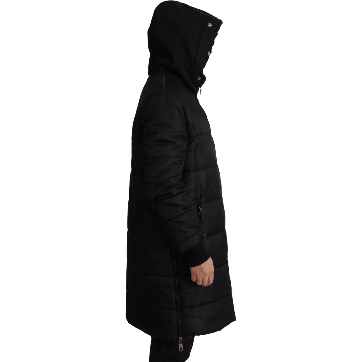 Dolce & Gabbana Elegant Black Hooded Parka Winter Jacket Dolce & Gabbana