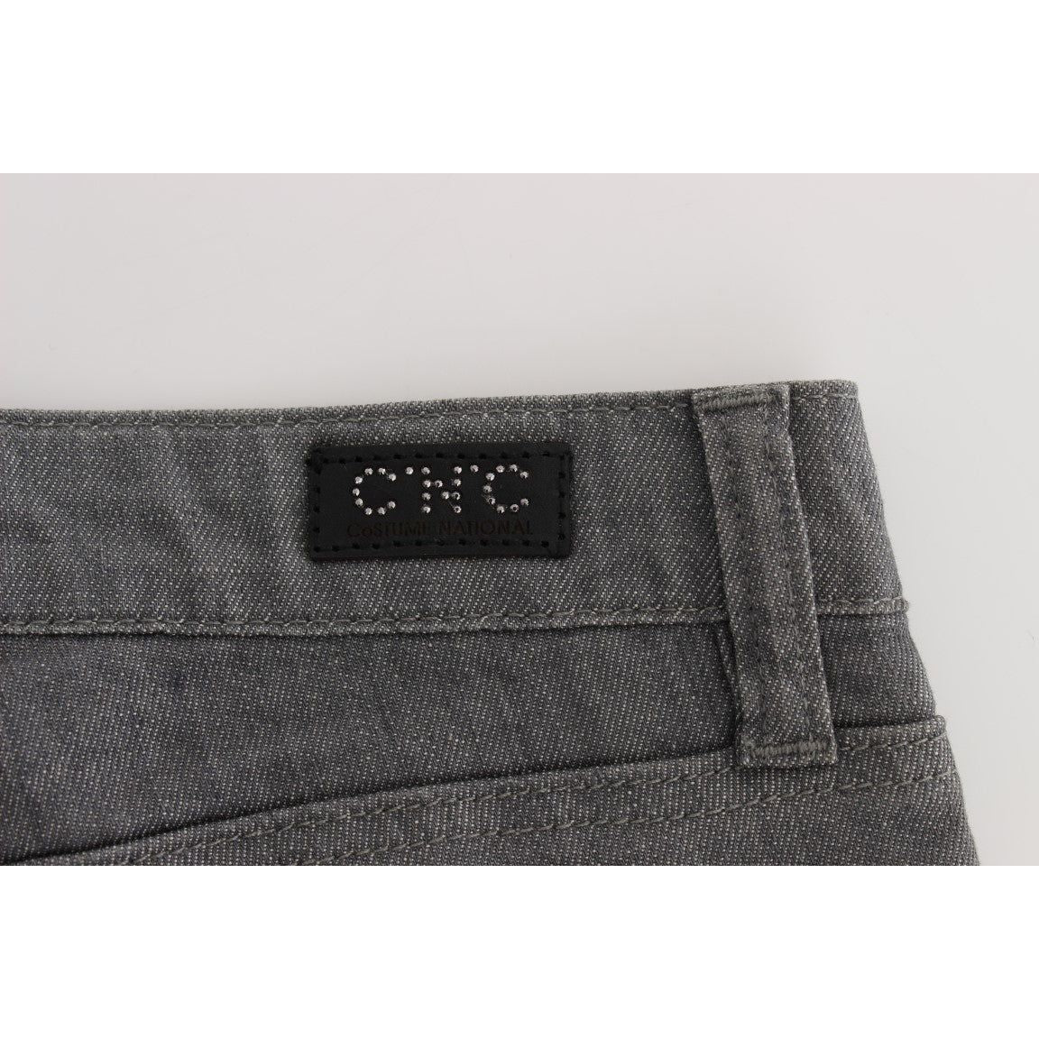 Costume National Chic Gray Slim-Fit Designer Jeans Costume National