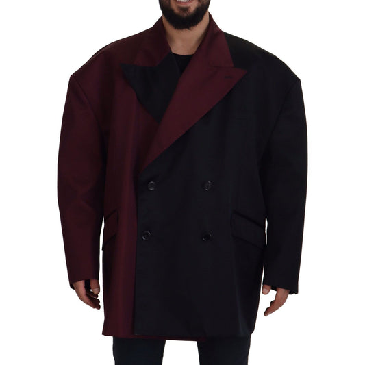 Dolce & Gabbana Elegant Bordeaux Double-Breasted Jacket Dolce & Gabbana