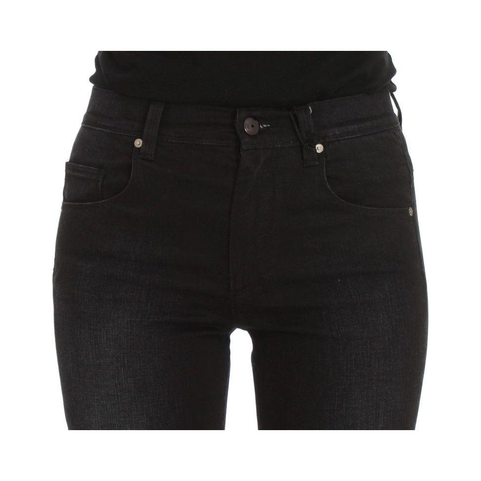 时尚修身喇叭裤牛仔裤