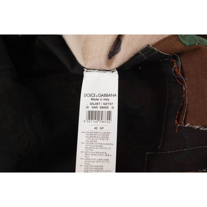 Dolce & Gabbana Multicolor Button Down Patchwork Shirt