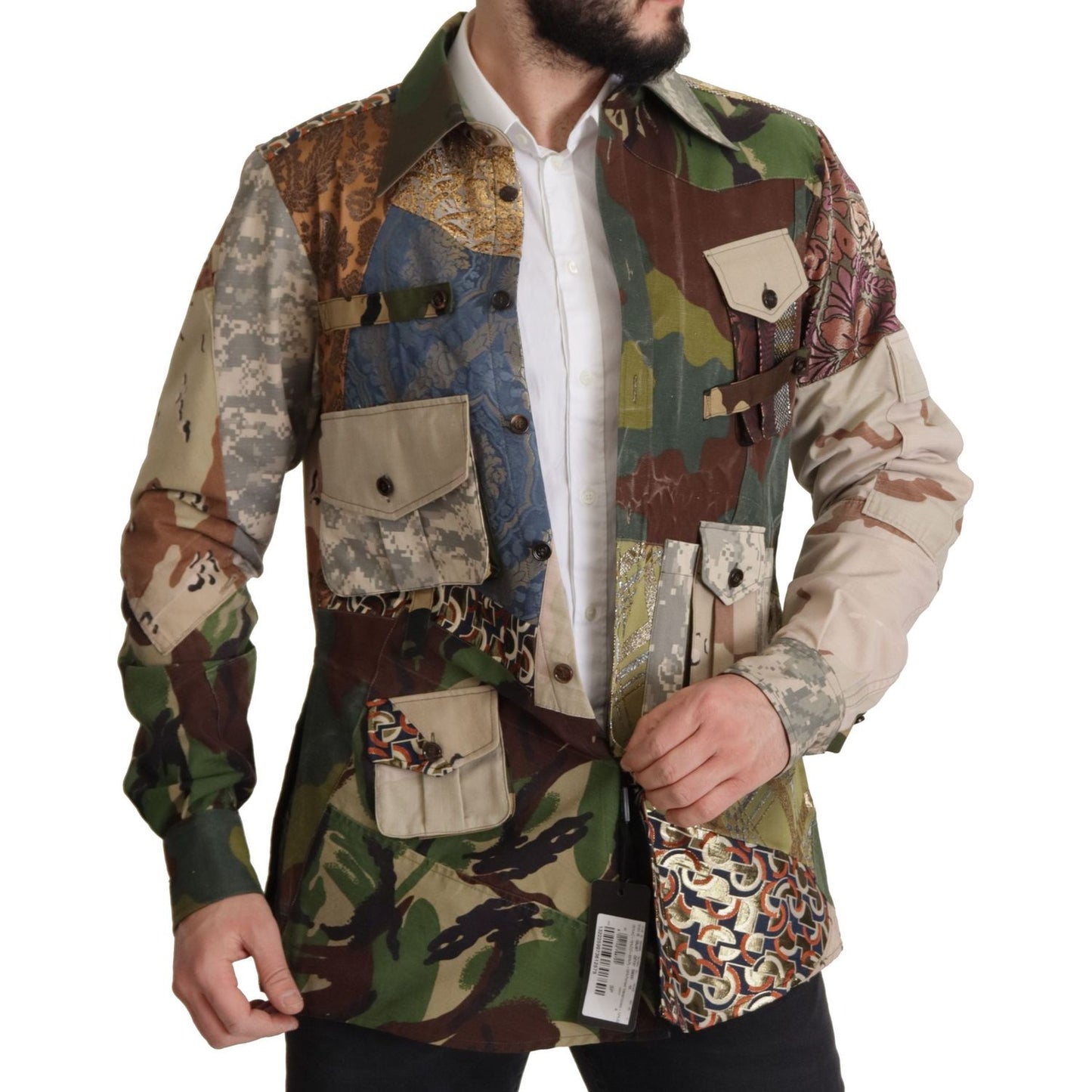 Dolce & Gabbana Patchwork Camouflage Casual Shirt Dolce & Gabbana