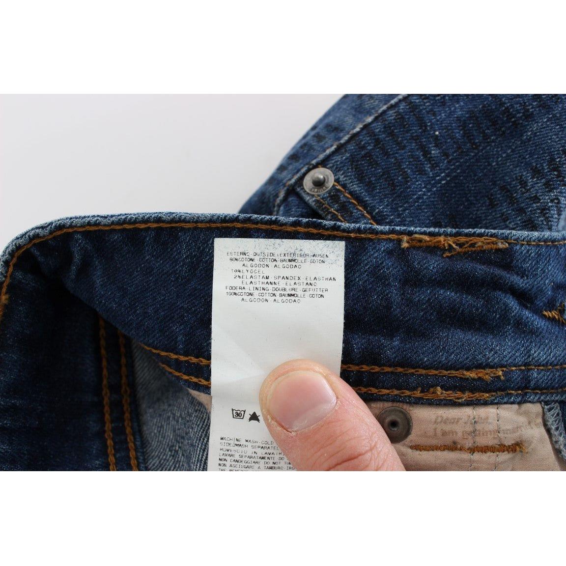 优雅修身喇叭裤牛仔裤