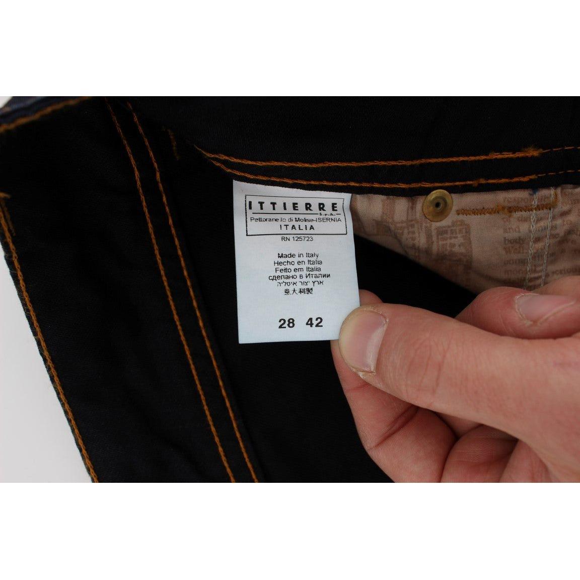 优雅修身设计师款牛仔裤