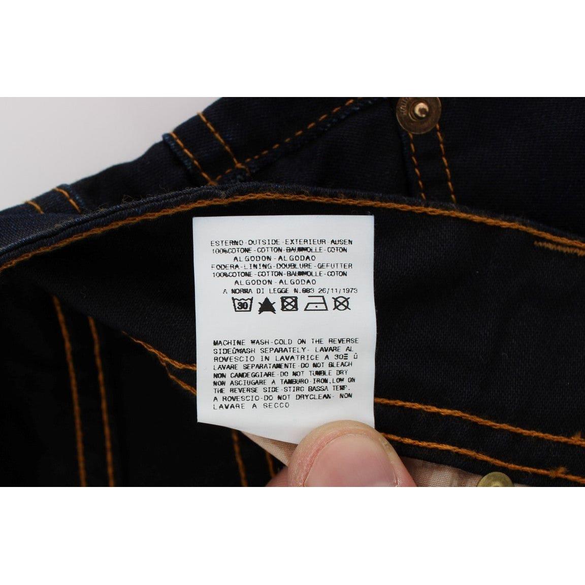 优雅修身设计师款牛仔裤