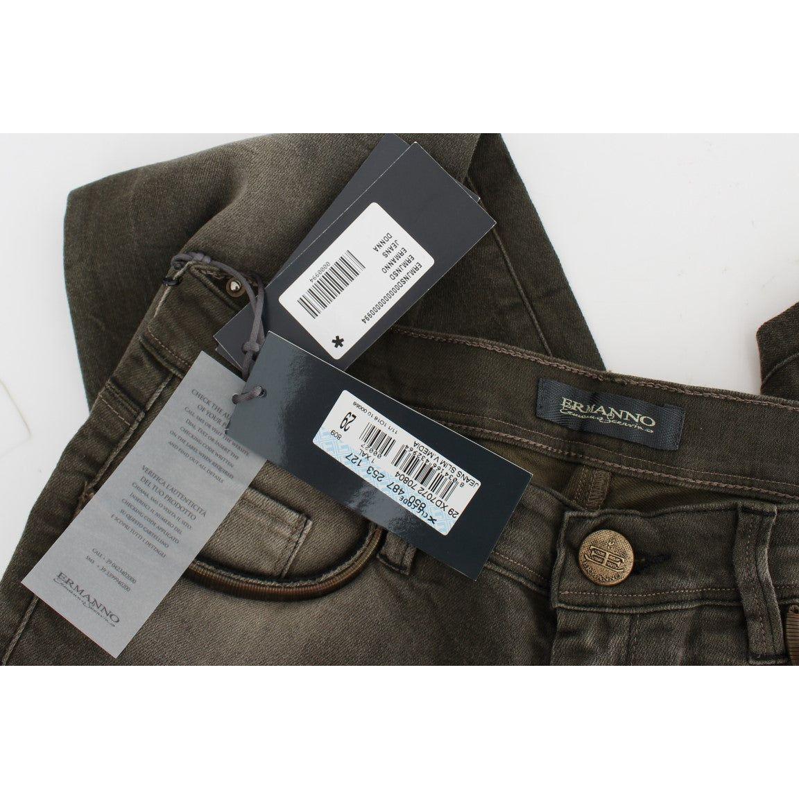 Ermanno Scervino Chic Gray Slim Fit Italian Denim Ermanno Scervino