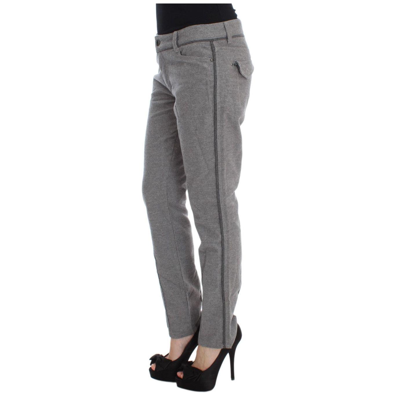 Ermanno Scervino Chic Gray Casual Cotton Pants Ermanno Scervino