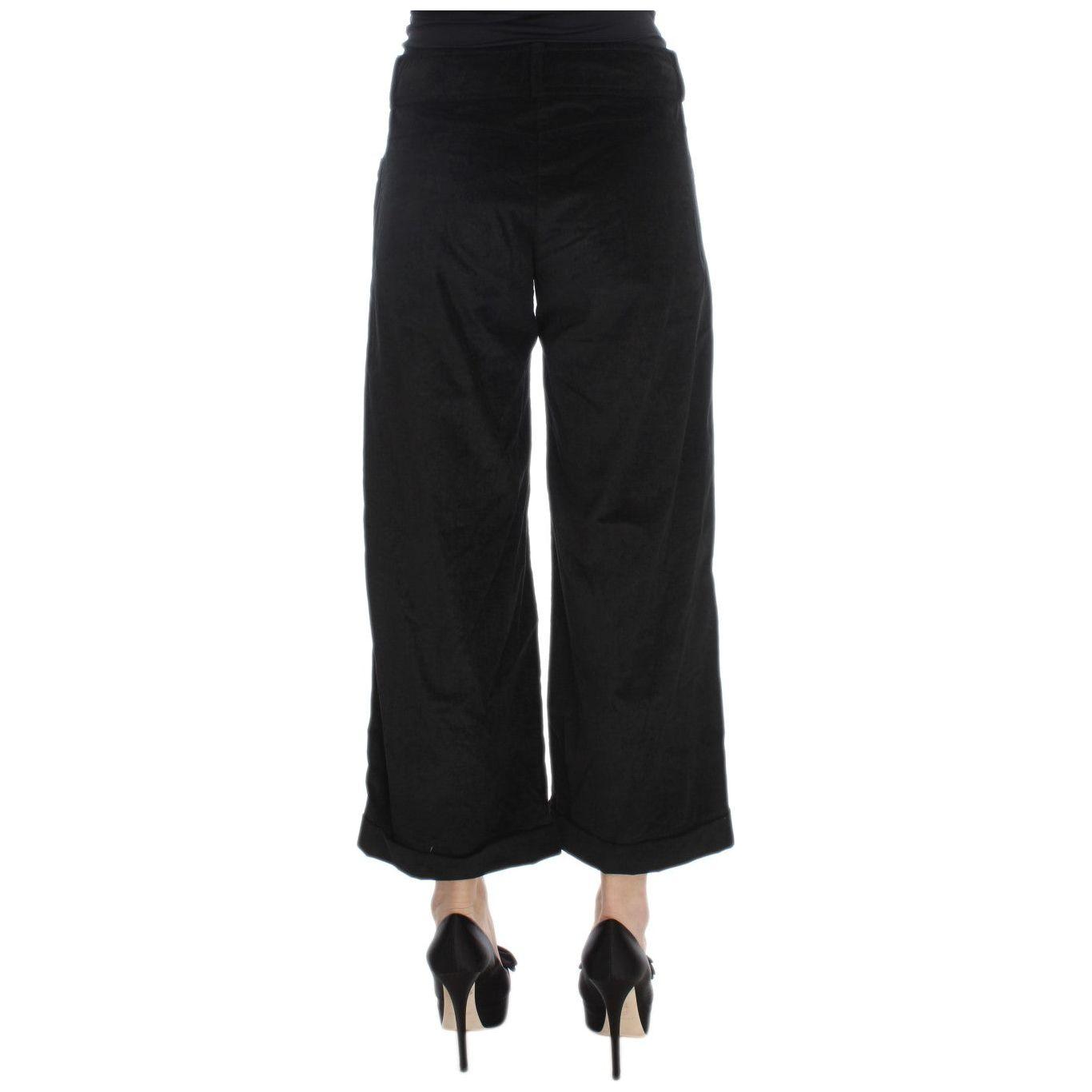 Ermanno Scervino Chic Black Wide Leg Cotton Jeans Jeans & Pants Ermanno Scervino