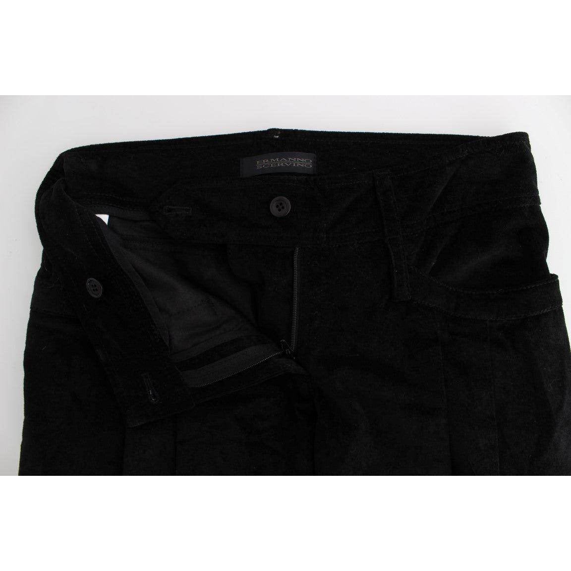 Ermanno Scervino Chic Black Wide Leg Cotton Jeans Jeans & Pants Ermanno Scervino