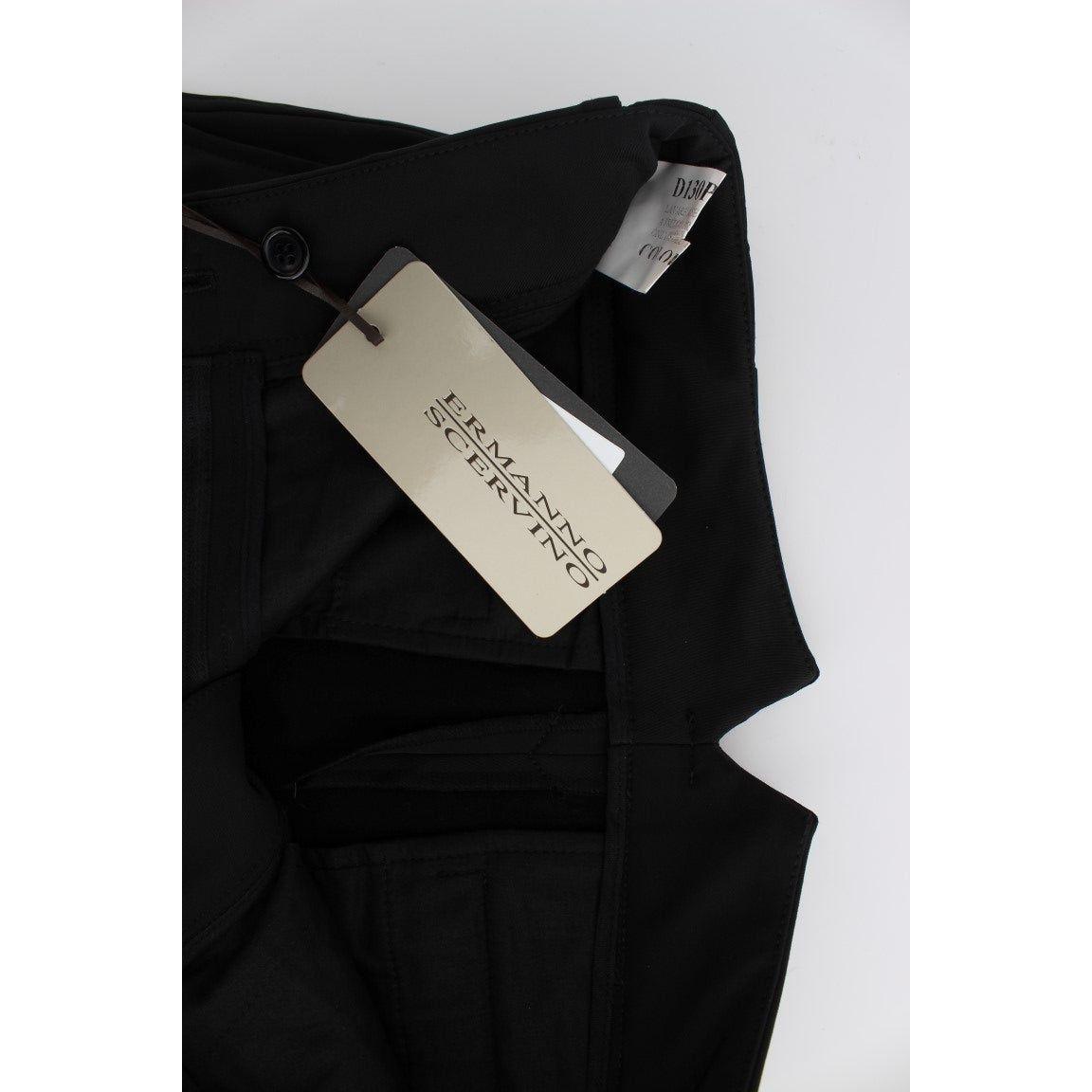 بنطلون كابري قصير أنيق من إيرمانو شيرفينو باللون الأسود