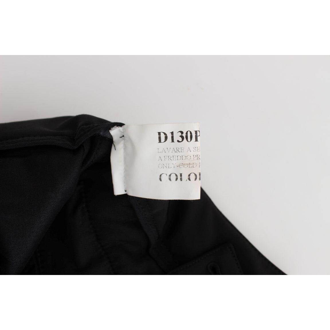 بنطلون كابري قصير أنيق من إيرمانو شيرفينو باللون الأسود