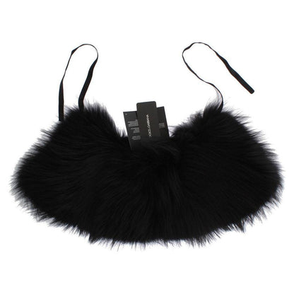 Dolce & Gabbana Black Fox Fur Collar Scarf Dolce & Gabbana