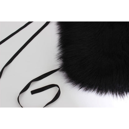 Dolce & Gabbana Black Fox Fur Shoulder Wrap Cover Collar Scarf Dolce & Gabbana